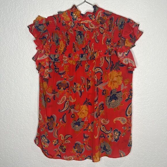 New GILNER FARRAR Sienna Blouse in Paradise Red Small - Picture 7 of 14